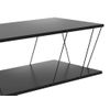 Mesa De Centro Fija Delory  120x50x30 Cm Color Negro Vente-unique