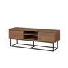 Mueble Tv 2 Nichos Y 2 Cajones Decoración Nogal L140 Cm - Rodez