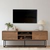 Mueble Tv 2 Nichos Y 2 Cajones Decoración Nogal L140 Cm - Rodez