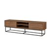 Mueble De Tv 2 Nichos 2 Cajones Decoración Nogal L180 Cm - Rodez