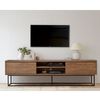 Mueble De Tv 2 Nichos 2 Cajones Decoración Nogal L180 Cm - Rodez