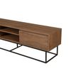 Mueble De Tv 2 Nichos 2 Cajones Decoración Nogal L180 Cm - Rodez