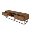 Mueble De Tv 2 Nichos 2 Cajones Decoración Nogal L180 Cm - Rodez