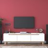 Mueble De Tv 3 Puertas Blanco - L180 Cm