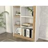 Librería Silomai  75x25x148.6 Cm Color Color Natural Claro, Blanco Vente-unique