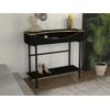 Mesa Consola Meriova  90x29.6x80 Cm Color Negro, Dorado Vente-unique