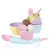 Set 9 Pzs Helados: 4 Cucharillas, 4 Boles Y Cuchara Bolas Oblea Qlux