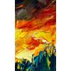 Alfombra Impresa Fire Sky 1, 60 X 100 Cm, Color Multicolor