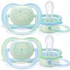 Pack De 2 Chupetes Ultra Air Nocturnos 0-6 Meses Philips Avent Verde Menta