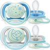 Pack De 2 Chupetes Ultra Air Nocturnos 6-18 Meses Philips Avent Azul
