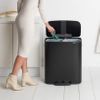 Brabantia Papelera Con Pedal 2x30l Negro Mate - 211508