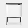 Contenedor De Reciclaje 3 Departamentos Brabantia Bo Touch Bin Blanco 11+11+11l