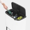 Contenedor De Reciclaje 3 Departamentos Brabantia Bo Touch Bin Blanco 11+11+11l