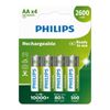 Pack De 4 Pilas Aa Philips R6b4b260/10/ 1.2v/ Recargables