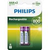Pilas Philips Recargable R03b4a70 Aaa 800mah Pack2