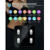 Báscula Baño Monitor Órganos Internos Grava Ios Android App Escala Baño Color Negro       