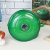 Cocotte Para Sopa Olla Hierro Fundido Esmantada Maxwork 22x9.5cm - Verde