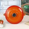 Cocotte Para Sopa Olla Hierro Fundido Esmantada Maxwork 24x11cm - Naranja