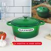 Cocotte Para Sopa Olla Hierro Fundido Esmantada Maxwork 24x11cm - Verde