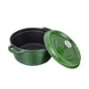 Olla Esmaltada De Hierro Fundido Con Tapa Plana Cacerola Antiadherente Apto Para Gas Maxwork 26cm Verde