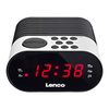 Lenco Cr-07 Reloj Negro, Color Blanco Radio