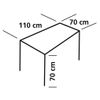 Mesa De Camping Chambery Bambú M 110x70 Cm Eurotrail