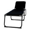 Tumbona De Camping Plegable Barletta Relax Negro Travellife