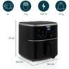 Freidora De Aire Princess Airfryer Digital 182238 1350w 4l 8 Programas Negro