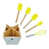 Set 5+1 Utensilios De Cocina De Silicona Para Pastel Maxwork - Amarillo