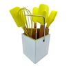 Set 5+1 Utensilios De Cocina De Silicona Para Pastel Maxwork - Amarillo