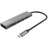 Hub Usb 3.2 Tipo-c Trust Halyx/ 3 Puertos Usb/ 1 Lector Tarjetas Sd/ Gris