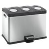 Cubo De Basura De Pedal Rejoice 3x12 L Plateado Mate Eko