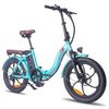 Bicicleta Eléctrica Fafrees F20 Pro Folding Plegable 36v 18ah Bateria Velocidad Maxima 25km/h Azul Lago