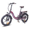 Bicicleta Eléctrica Fafrees F20 Pro Folding Plegable 36v 18ah Bateria Velocidad Maxima 25km/h Morado