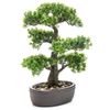 Mini Bonsái De Ficus Artificial Sobre Maceta Marrón 43 Cm Emerald