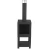 Chimenea Exterior Con Sitio Para Leña Negro Ff410 Esschert Design