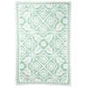 Alfombra De Exterior Azulejos Verde Blanco 182x122 Cm Esschert Design