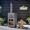 Estufa De Terraza Con Horno De Pizza Negro Esschert Design