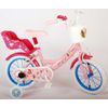 Bicicleta Infantil Para Niñas Y Niños Disney Princess 14 Pulgadas De 3 Y Medio A 5 Años Color Rosa Con Cesta, Ruedines Y Porta Muñecas