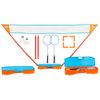 Set De Bádminton Inmediato Azul Y Naranja Get & Go