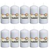 Velas 10 Unidades Blancas 120x58 Mm Bolsius