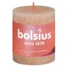 Velas Rústicas Shine 4 Unidades Rosa Brumoso 80x68 Mm Bolsius