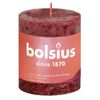 Velas Rústicas Shine 4 Unidades Rojo Terciopelo 80x68 Mm Bolsius