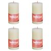 Velas Rústicas Shine 4 Uds Perla Suave 130x68 Mm Bolsius