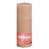 Velas Rústicas Shine 4 Unidades Rosa Brumoso 190x68 Mm Bolsius