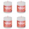 Velas Rústicas Shine 4 Unidades Blanco Turbio 80x68 Mm Bolsius