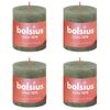 Velas Rústicas Shine 4 Unidades Verde Oliva 80x68 Mm Bolsius