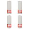 Velas Rústicas Shine 4 Uds Blanco Turbio 190x68 Mm Bolsius