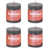 Velas Rústicas Shine 4 Unidades Gris Tempestuoso 80x68 Mm Bolsius