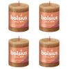 Velas Rústicas Shine 4 Unidades Marrón Especiado 80x68 Mm Bolsius